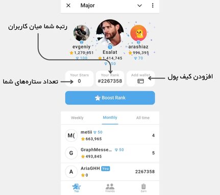 بازی میجر صفحه اصلی