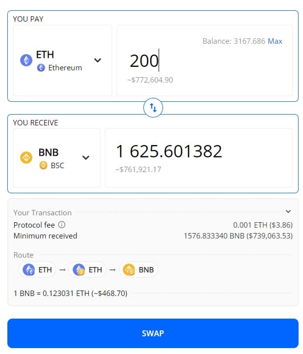 تبدیل اتریوم به اسمارت چین در تراست ولت