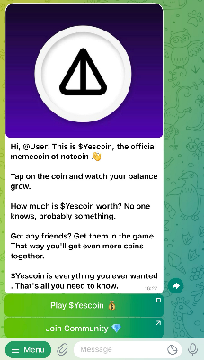 پروژه Yescoin یس کوین تلگرام