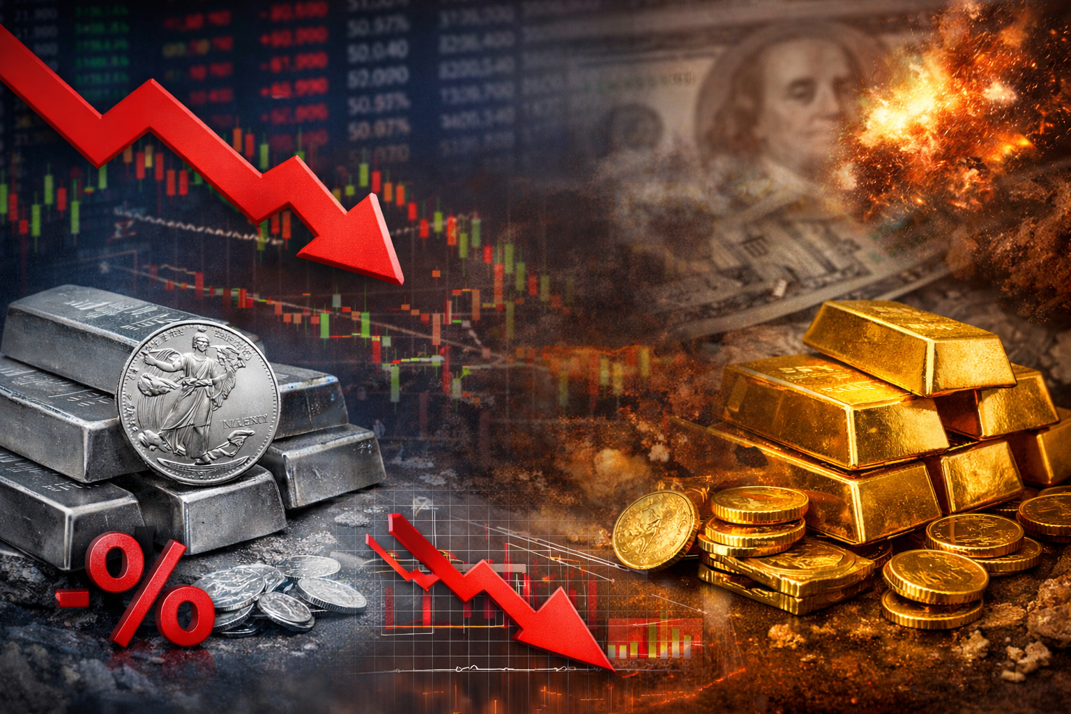 قیمت نقره ریزش